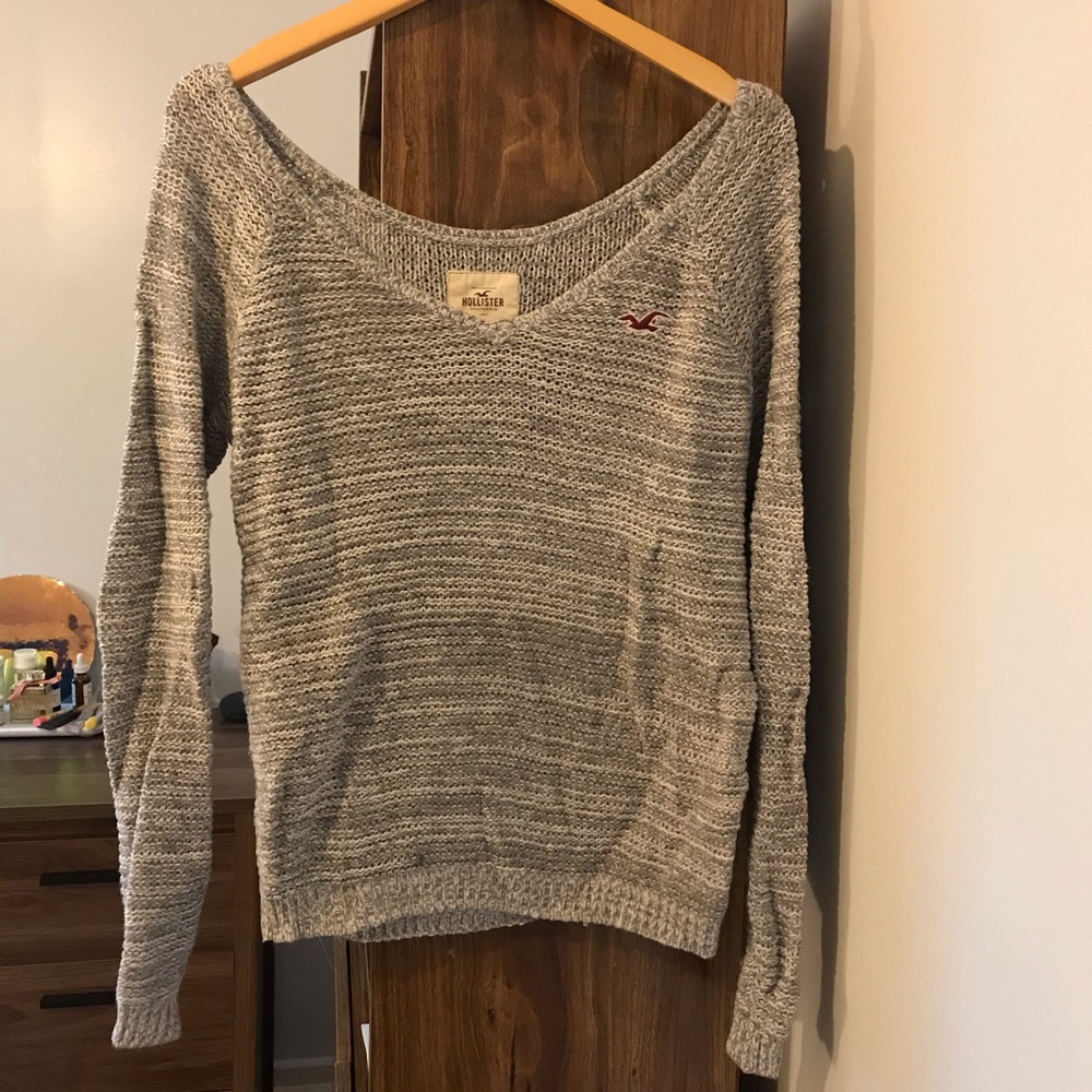 Hollister Grey Knit Sweater